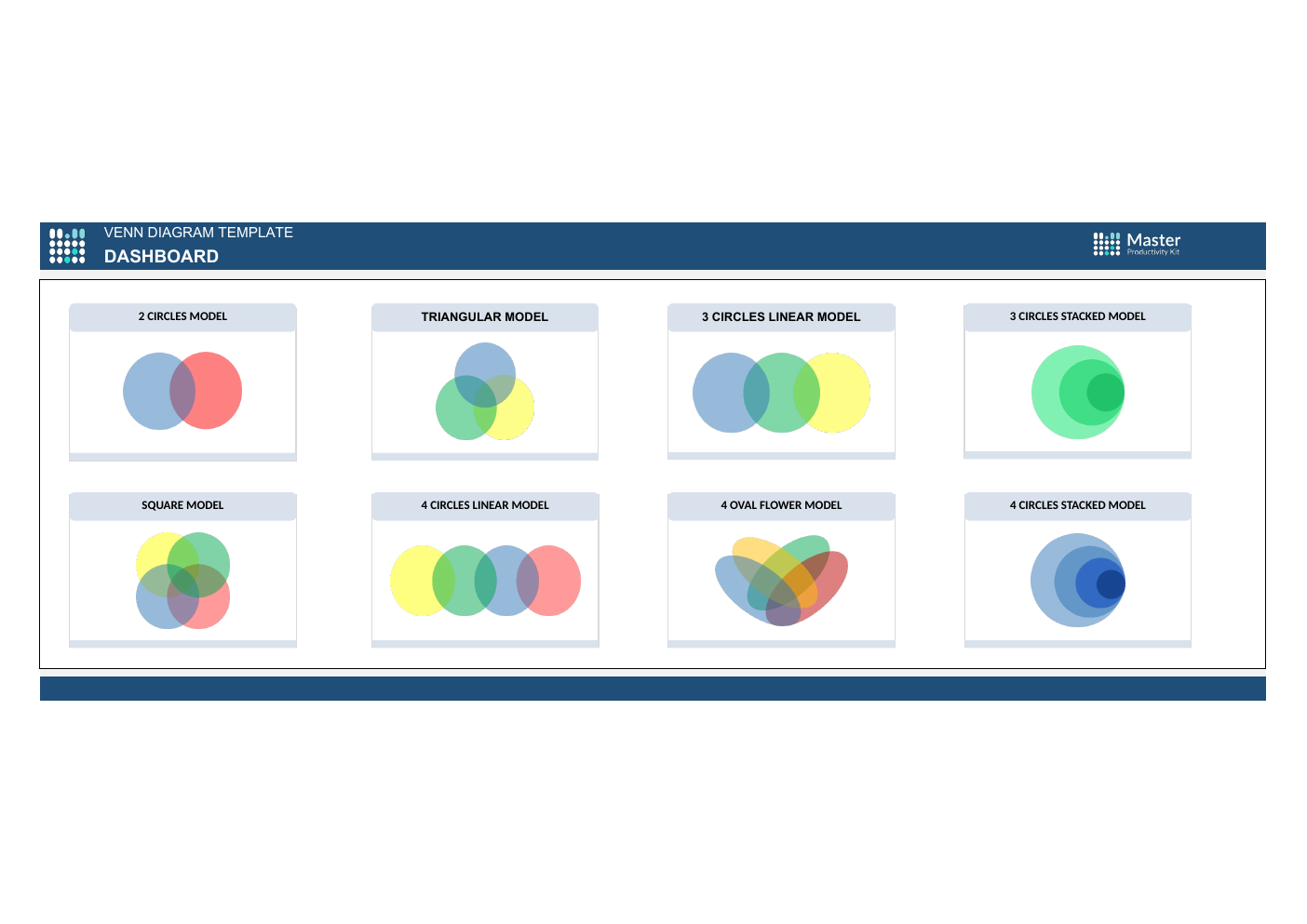 Automated Venn Diagram Excel Template workbook preview