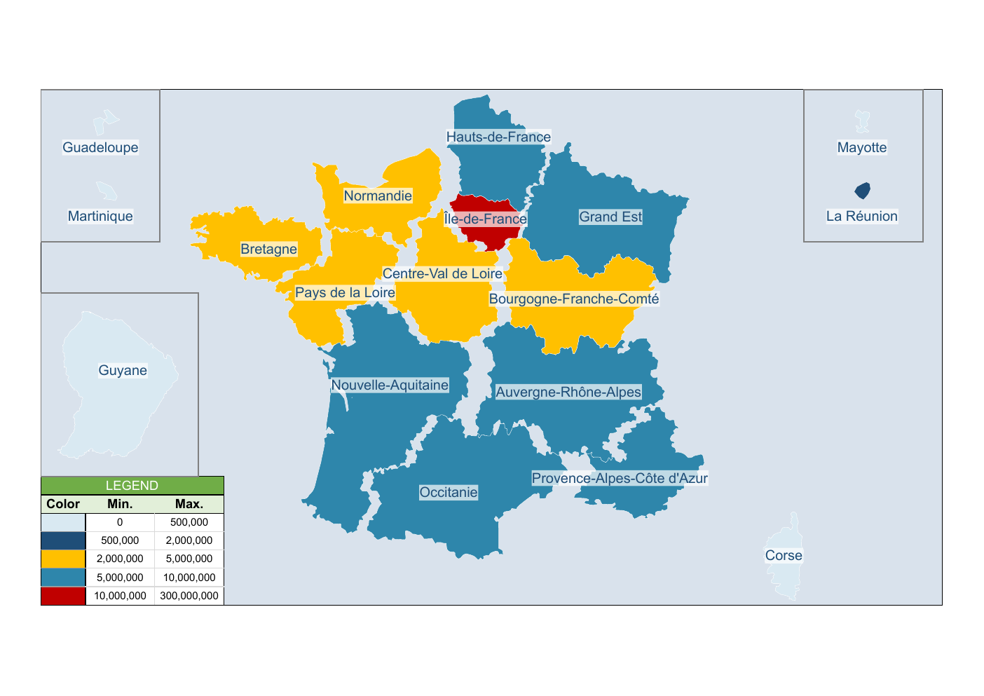 France Heat Map Excel Template workbook preview