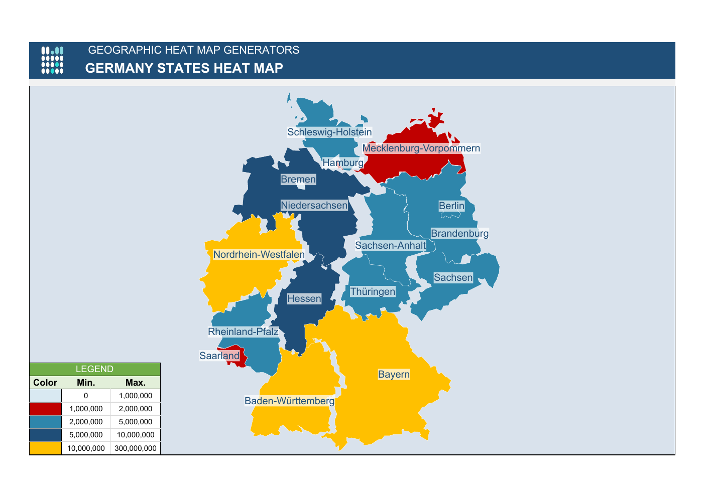 Excel Germany Heat Map Template workbook preview