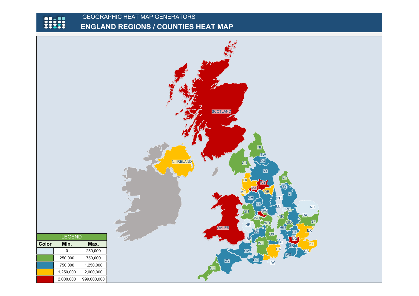 UK Heat Map Spreadsheet Template workbook preview