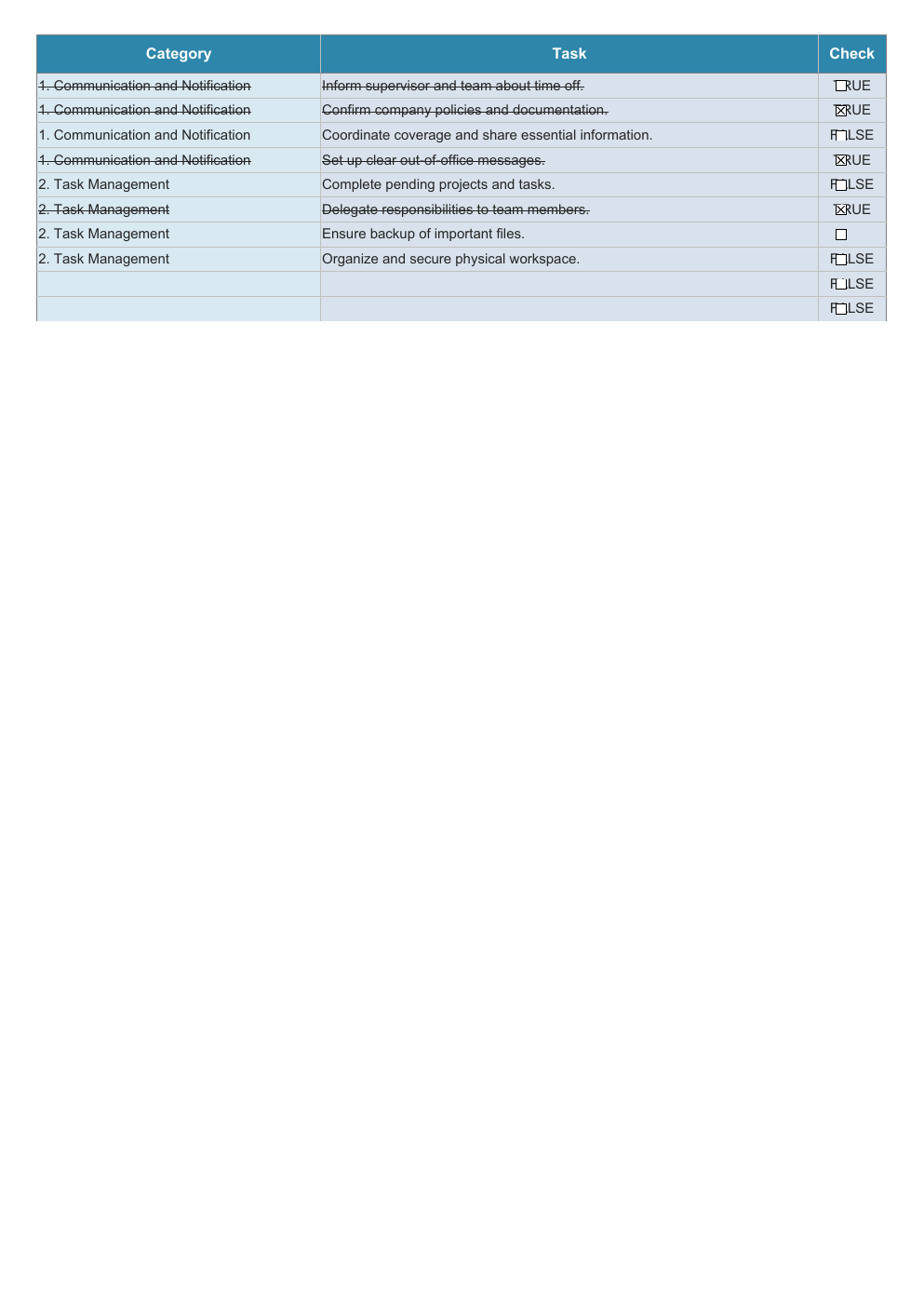 Time Off Request Form Excel Template workbook preview 2