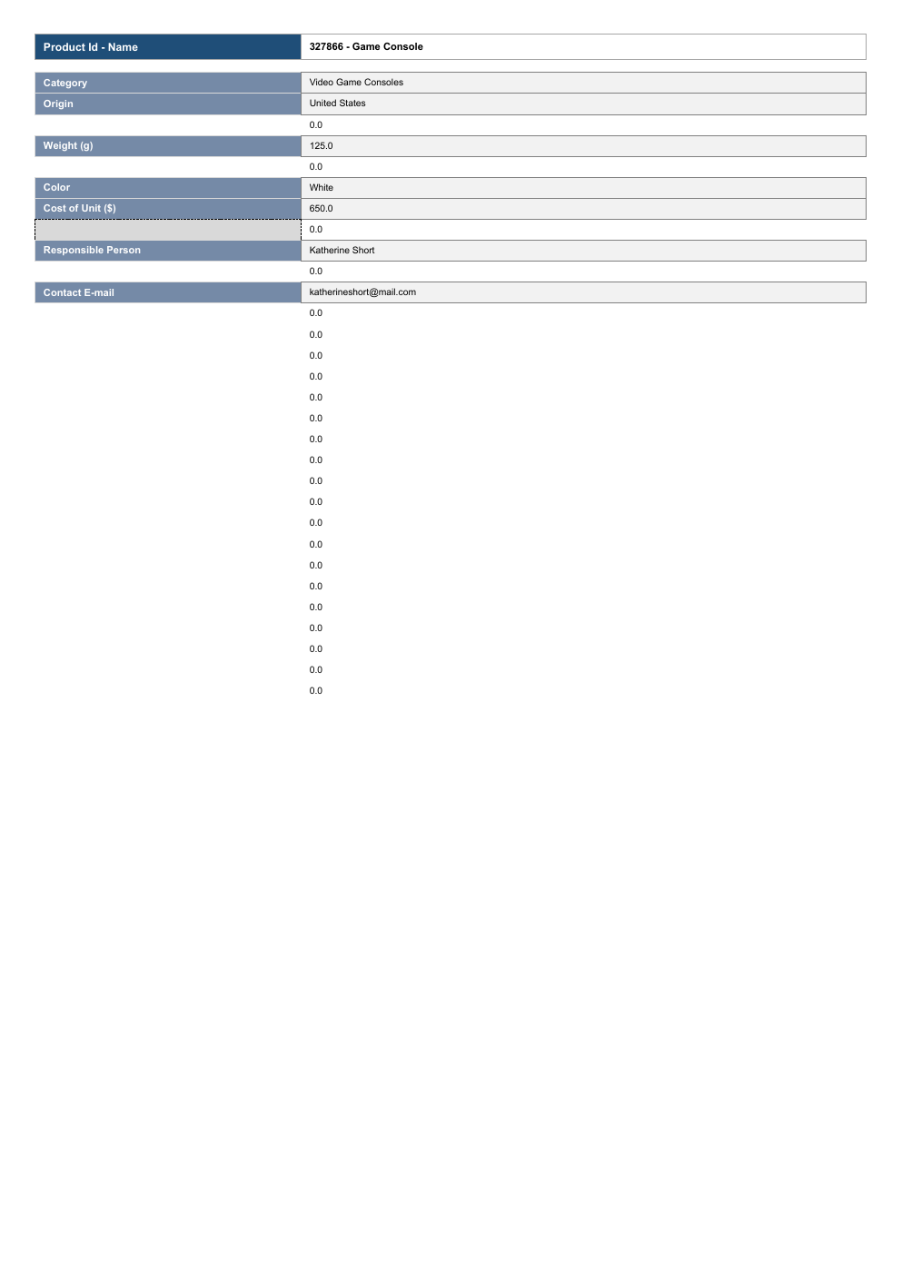 Excel Product Database Template workbook preview 6