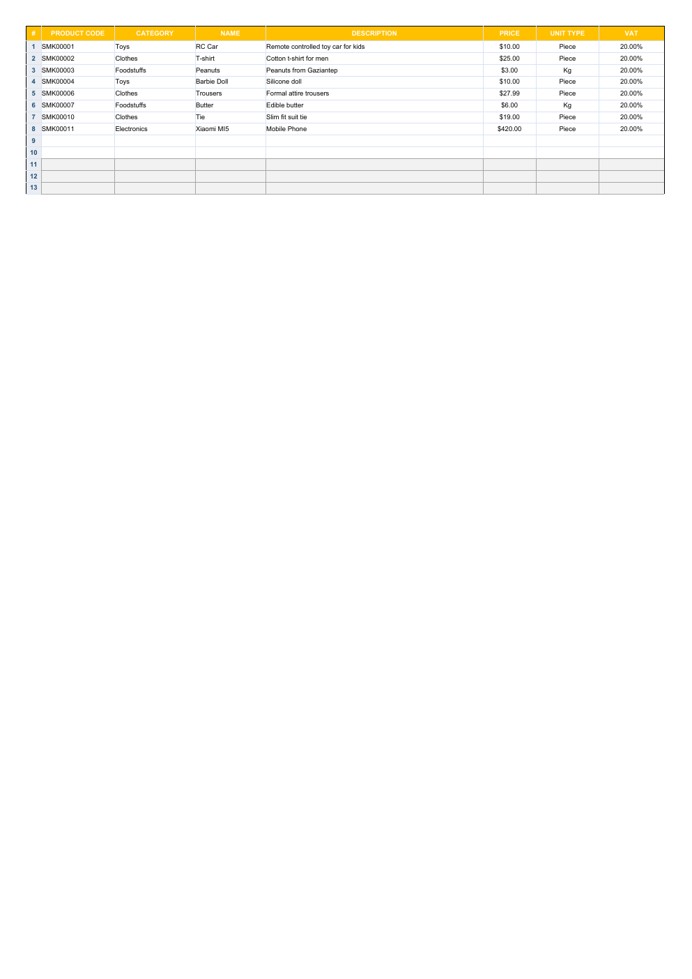 Automated Proforma Invoice Excel Template workbook preview 3