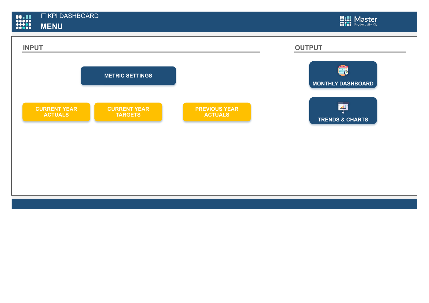 It KPI Dashboard Template for Excel workbook preview 2
