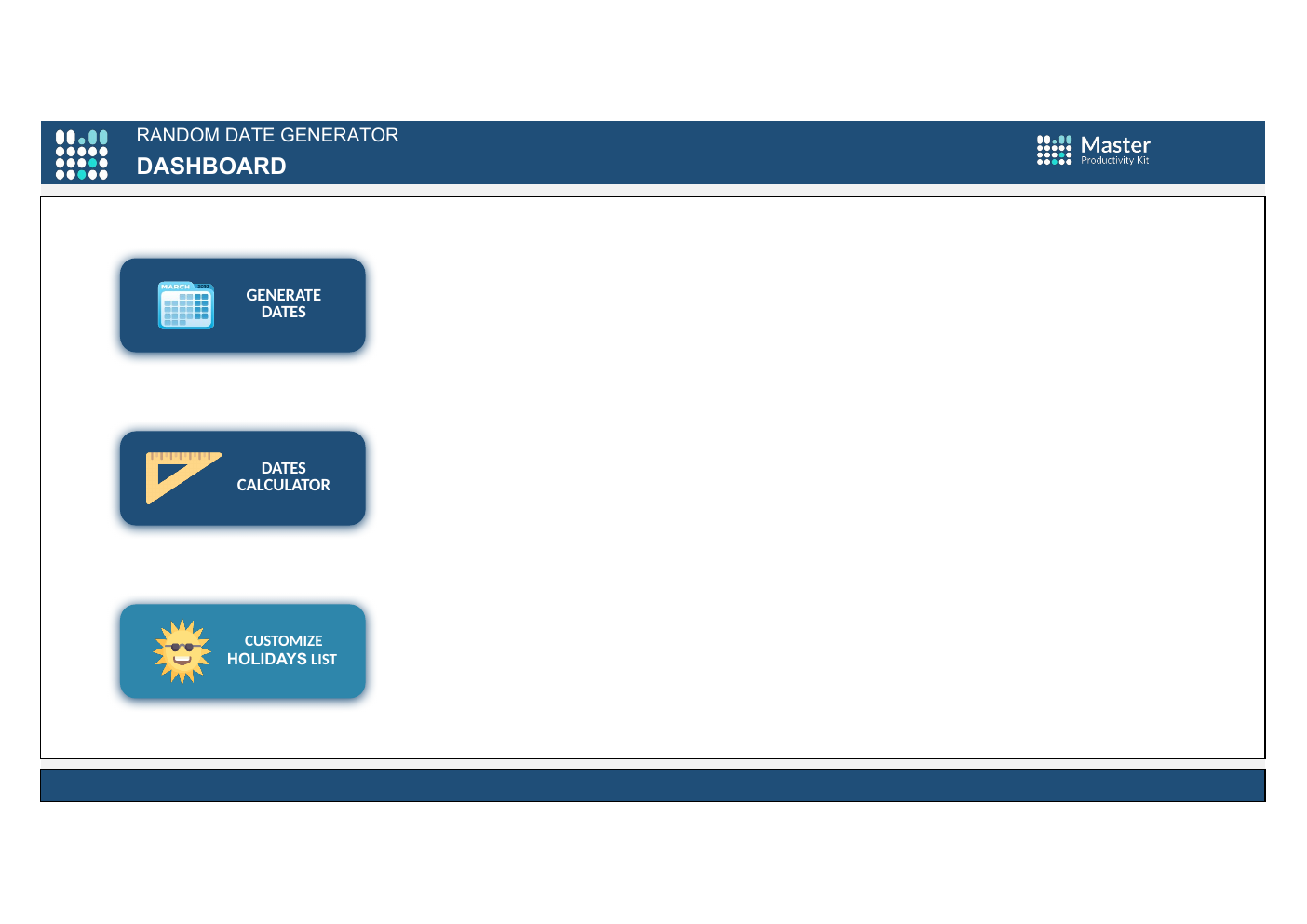 Random Date Generator Spreadsheet Template workbook preview 2