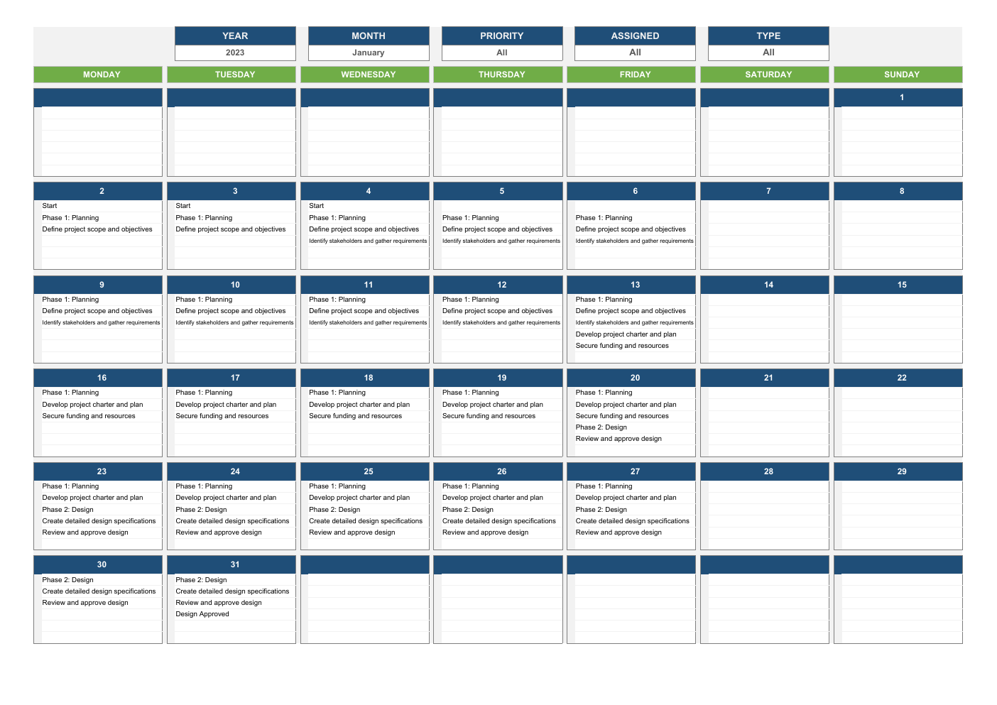 Excel WBS Gantt Chart Template workbook preview 5