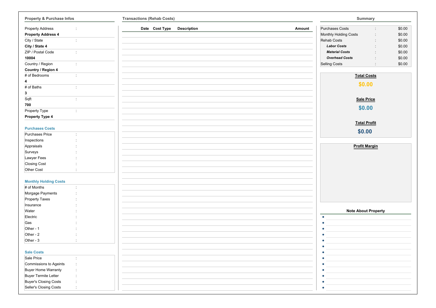 Flipping Template for Excel workbook preview 5