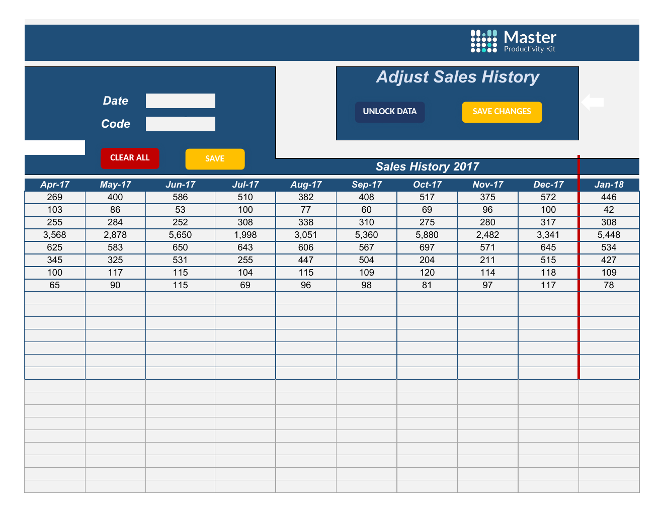 Excel Sales Forecasting Template workbook preview 4
